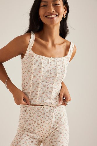 Haut de camisole à coutures pointelle Renee en White taille: XS chez Anthropologie - Wild Lovers - Modalova