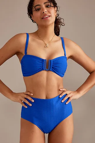 Haut de bikini bandeau Honeycomb en Blue, taille: Uk 8 chez Anthropologie - bond-eye - Modalova