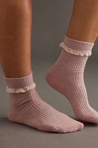 Chaussettes chinées à volants en Pink, chez - Anthropologie - Modalova