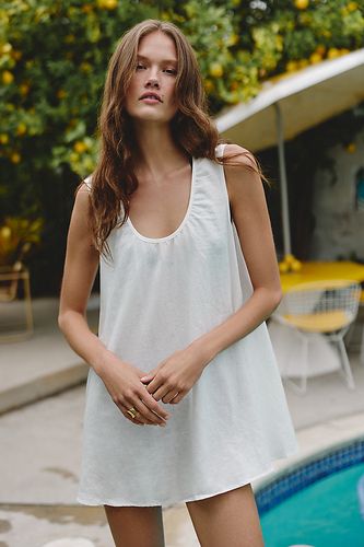 Mini-robe décontractée à encolure dégagée en mélange de lin taille: M chez Anthropologie - Celandine - Modalova