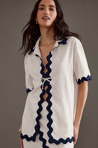 Chrissy Ric-Rac Tie-Front Shirt en taille: XS chez Anthropologie - Charlie Holiday - Modalova