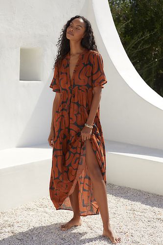 La robe longue fluide Kallie: version imprimée par taille: S - By Anthropologie - Modalova