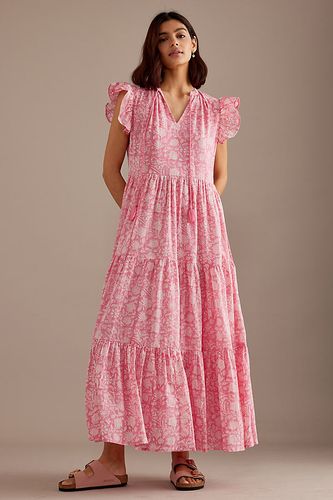 Robe maxi à volants et à plusieurs niveaux Penny en Pink taille: Uk 12 chez Anthropologie - Dilli Grey - Modalova