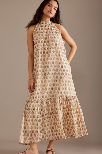 Robe maxi à col halter Claudia de en Beige taille: Uk 6 chez Anthropologie - Dilli Grey - Modalova