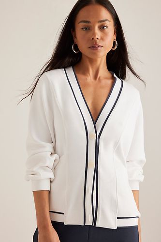 Cardigan Decker à Passepoil Contrastant en White taille: M chez Anthropologie - Varley - Modalova