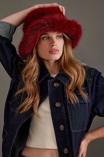 Chapeau seau en fausse fourrure en - By Anthropologie - Modalova