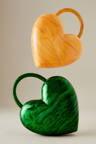 Tort Heart Top Handle Acrylic Evening Bag par en Green - By Anthropologie - Modalova