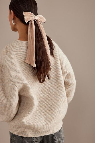 Barrette pour les cheveux avec naud plissé en White, chez - Anthropologie - Modalova