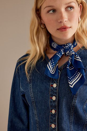 Foulard imprimé cachemire en Blue chez - Anthropologie - Modalova