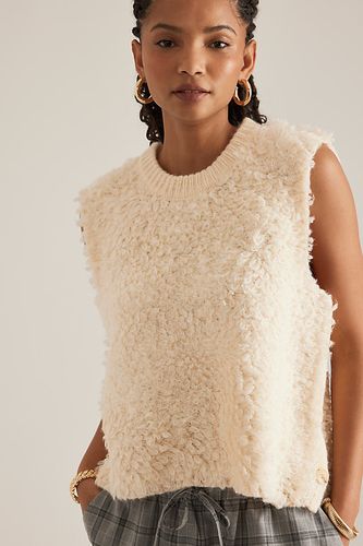Haut de gilet en maille bouclée en White chez Anthropologie - In Things - Modalova