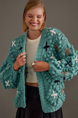 Cardigan en maille épaisse à manches bouffantes en - By Anthropologie - Modalova