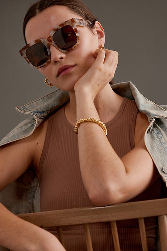 Les lunettes de soleil oversize polarisées Betsy en Beige - Par Anthropologie - Modalova