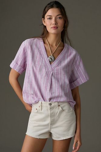 Chemise Henley en Lin Surf en Pink taille: L chez Anthropologie - Pilcro - Modalova