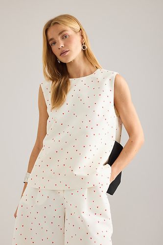 Haut noué au dos imprimé caur en taille: Uk 8 chez Anthropologie - Stella Nova - Modalova