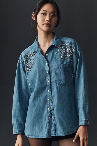 Chemise en Denim Ornée de Cristaux Par Anthropologie par en taille: XS - By Anthropologie - Modalova