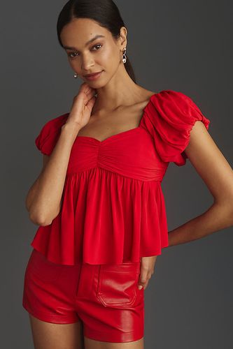 Haut babydoll à manches bouffantes en Red, taille: M chez Anthropologie - Mare Mare - Modalova