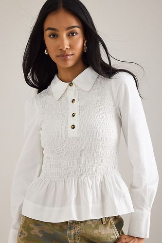 Chemise froncée Hazel en taille: Uk 6 chez Anthropologie - Damson Madder - Modalova