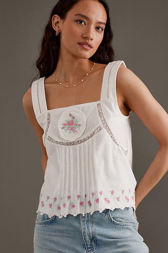 Nancy Rose Cami Haut en White, taille: Uk 12 chez Anthropologie - Damson Madder - Modalova