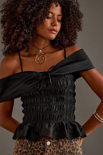 Haut Elsa Froncé Épaules Dénudées en Black taille: Uk 14 chez Anthropologie - Damson Madder - Modalova