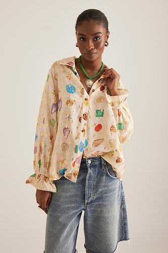 Geanie Printed Shirt en Beige taille: Uk 6 chez Anthropologie - Never Fully Dressed - Modalova