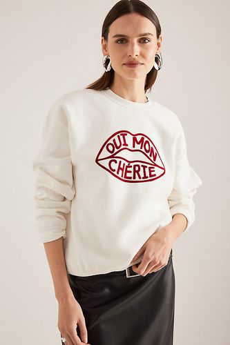 Sweat-shirt à slogan Oui Mon Chérie par en taille: XS - By Anthropologie - Modalova