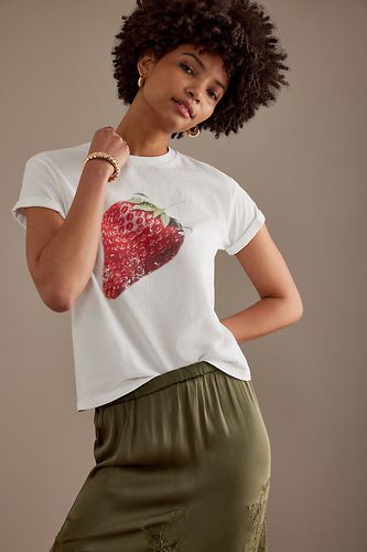 T-shirt court à manches courtes motif Fraise en White, taille: M chez - Anthropologie - Modalova