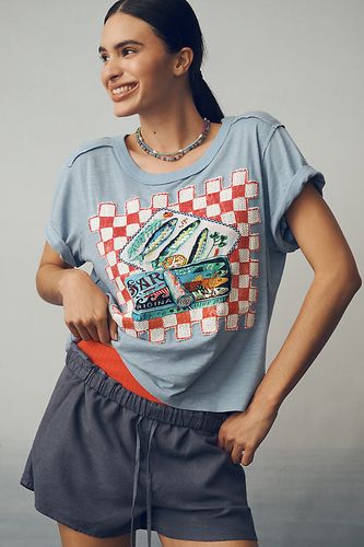 Sardine Linen-Blend Graphic T-Shirt taille: XS chez Anthropologie - Maeve - Modalova