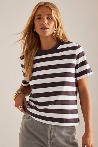 Essential Striped Cotton T-Shirt taille: XS chez Anthropologie - Selected Femme - Modalova