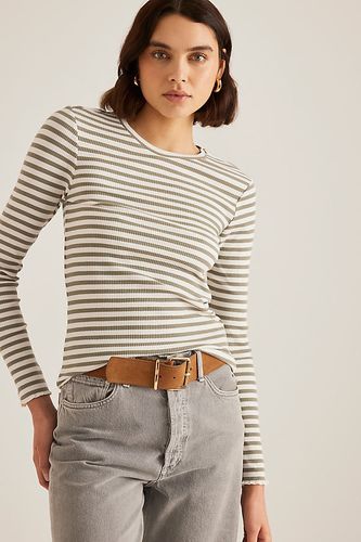Anna Crew Long-Sleeve T-Shirt taille: XL chez Anthropologie - Selected Femme - Modalova