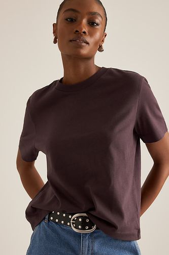 Essential Boxy T-Shirt en Purple taille: XS chez Anthropologie - Selected Femme - Modalova