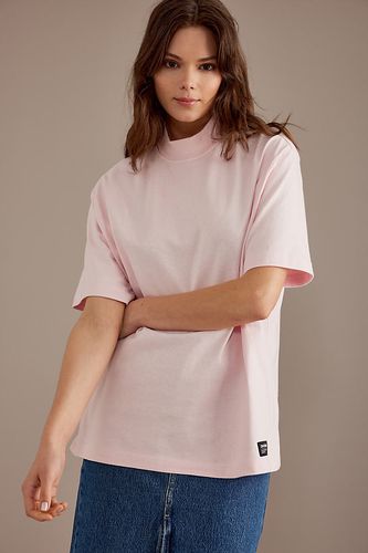 T-shirt à manches courtes et col montant Rylie en Pink, taille: S chez Anthropologie - Dr. Denim - Modalova