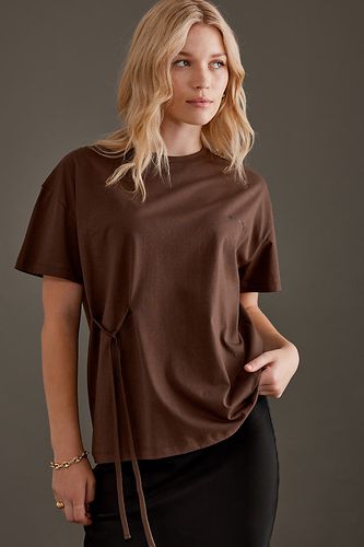 T-shirt Détail-Cravate en Brown taille: XS chez Anthropologie - Blanche - Modalova