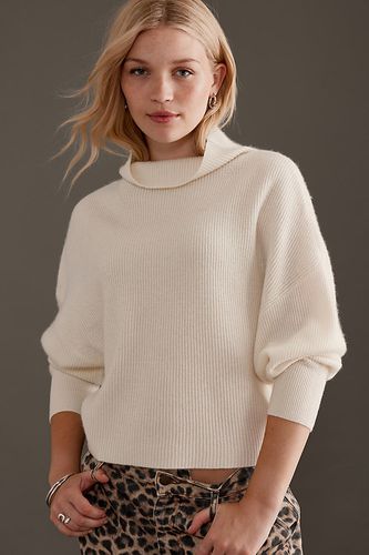 Pull en cachemire côtelé à col montant Anir en White taille: XS chez Anthropologie - Pilcro - Modalova