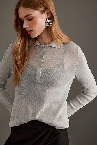 Haut Polo en Maille Transparente Dagni en taille: M chez Anthropologie - Selected Femme - Modalova