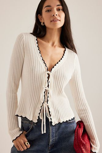 Cardigan Sofia Festonné Noué Devant en taille: XS chez Anthropologie - Maeve - Modalova