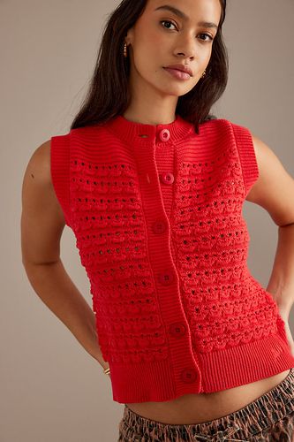 Gilet en maille Aggie en Red taille: Uk 6 chez Anthropologie - Damson Madder - Modalova