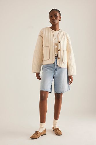 Veste de motard courte en cuir serpent Idina en taille: Uk 10 chez Anthropologie - Selected Femme - Modalova