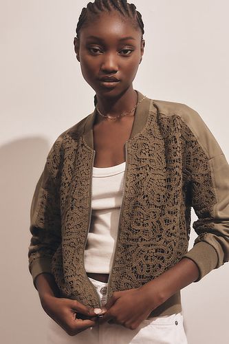 Veste Bomber Crochet Par Anthropologie par en Green, taille: S - By Anthropologie - Modalova