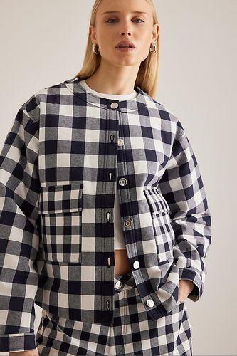 Nathan Check Jacket en Blue taille: Uk 6 chez Anthropologie - ALIGNE - Modalova