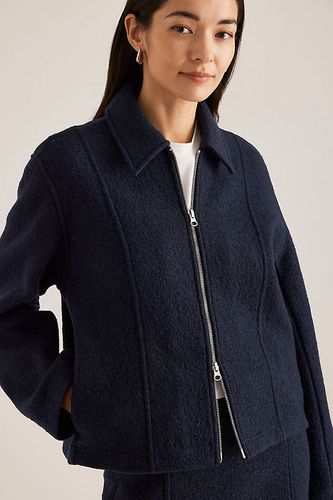 Veste en laine feutrée Saana en Blue taille: XS chez Anthropologie - Samsoe Samsoe - Modalova