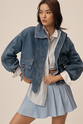 Veste Bombardier en Denim Utilitaire en Blue taille: XS chez Anthropologie - Pilcro - Modalova