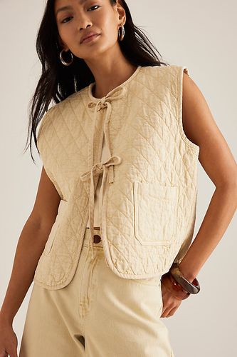 Gilet Noué Matelassé Aria en Gold taille: S chez Anthropologie - Seventy + Mochi - Modalova