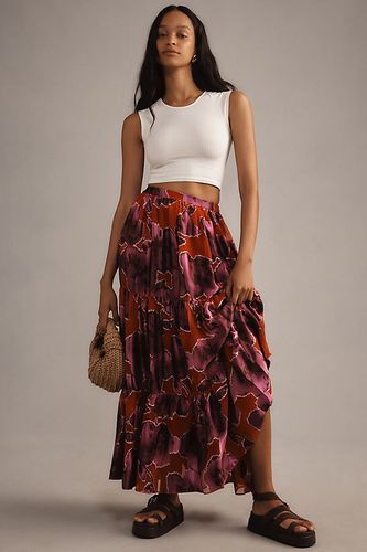 Jupe longue étagée en Purple taille: XS chez Anthropologie - Hutch - Modalova