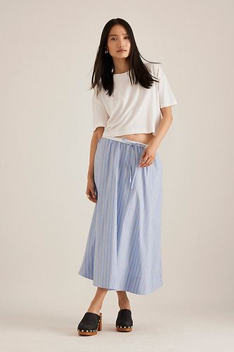 Mico Stripe Poplin Midi Skirt taille: Uk 8 chez Anthropologie - ALIGNE - Modalova