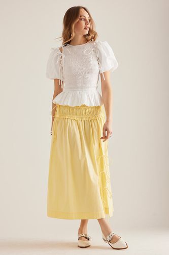 Jupe mi-longue Charlotte en Yellow taille: Uk 6 chez Anthropologie - Damson Madder - Modalova