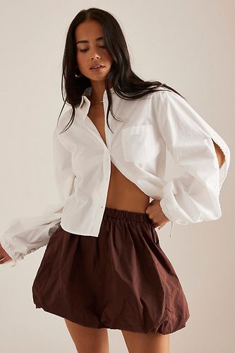 Mini Bubble-Hem Skirt en Brown taille: XS - By Anthropologie - Modalova