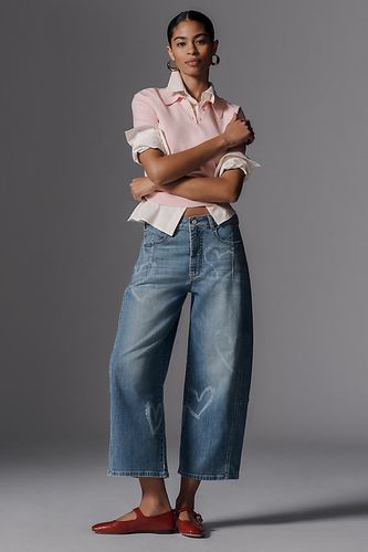 The Kenna Mid-Rise Heritage Barrel Jeans by : Icon Edition en Blue, taille: 24 chez Anthropologie - Pilcro - Modalova