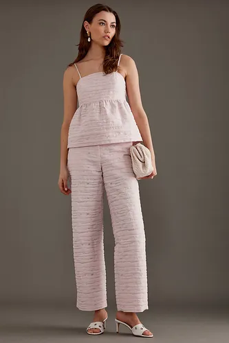 Pantalon large taille mi-haute Vicca-Rita en Pink taille: Uk 6 chez Anthropologie - Selected Femme - Modalova