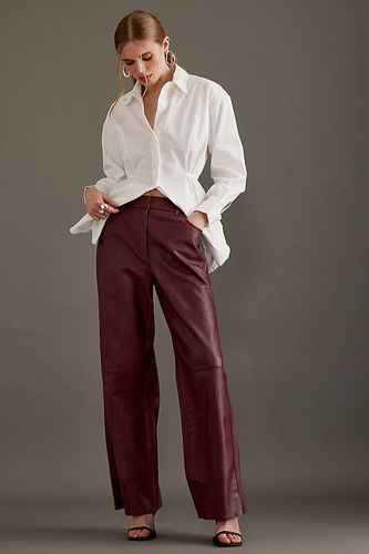 Pantalon en cuir Faye en taille: Uk 10 chez Anthropologie - Selected Femme - Modalova