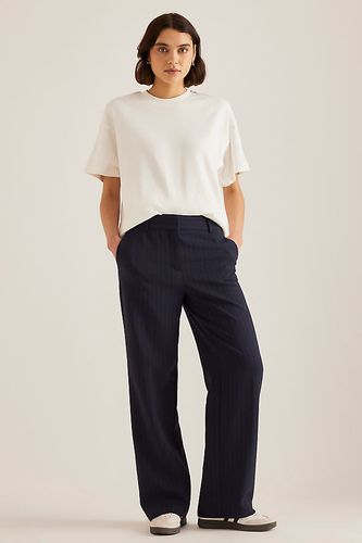 Pantalon Large à Rayures Rita en Blue taille: Uk 10 chez Anthropologie - Selected Femme - Modalova